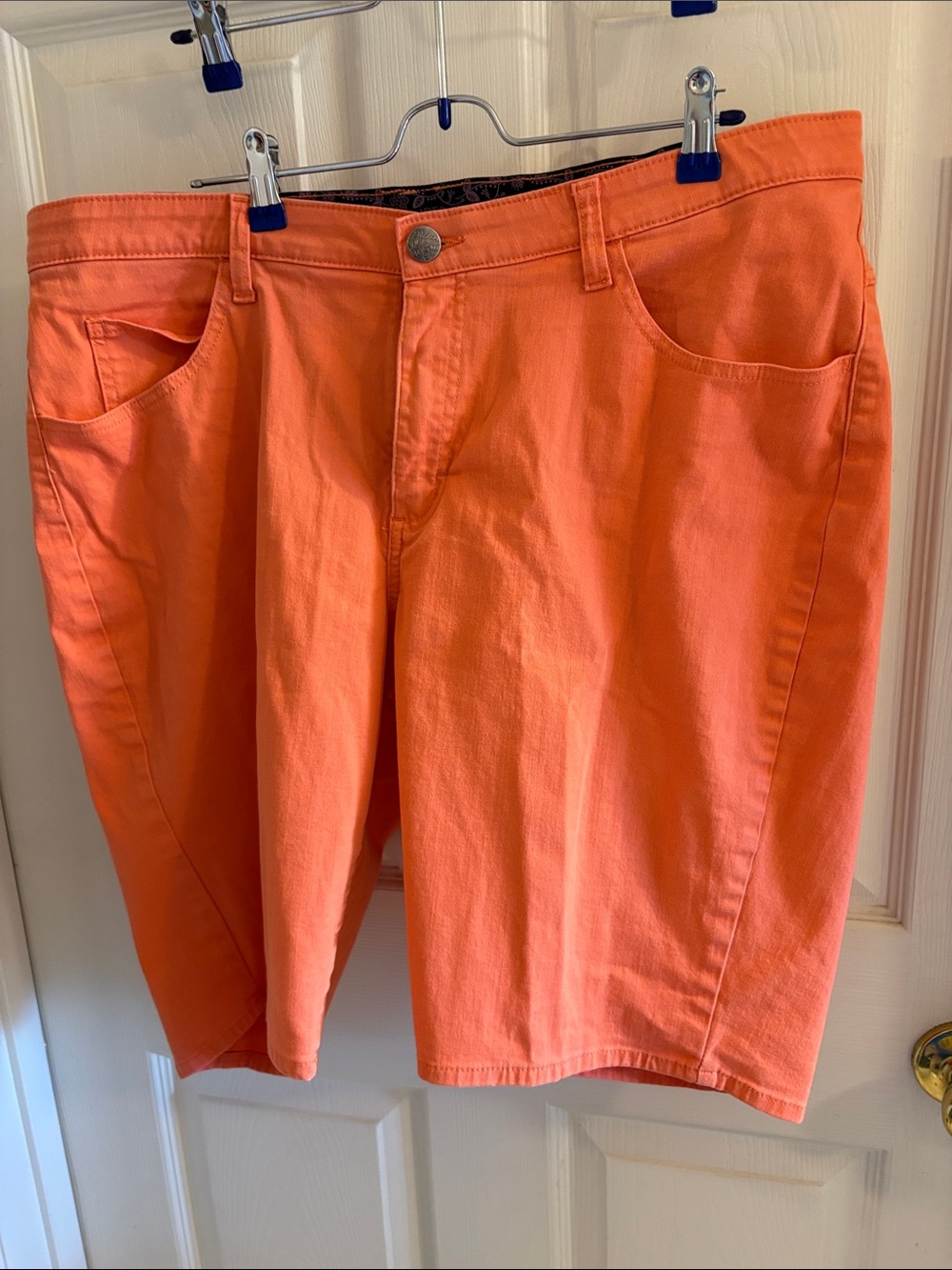 WoMen's Orange Casual Shorts